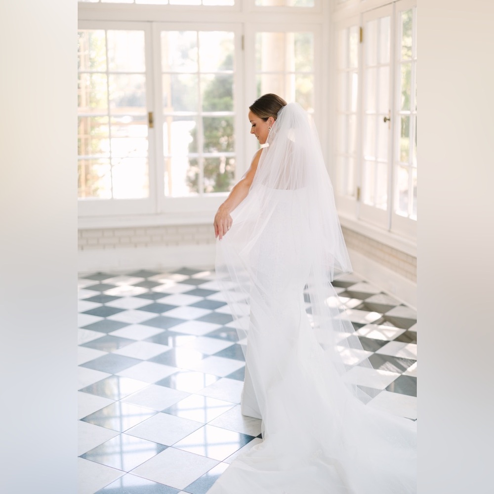 Ivory Veil Cathedral Length with Blusher
